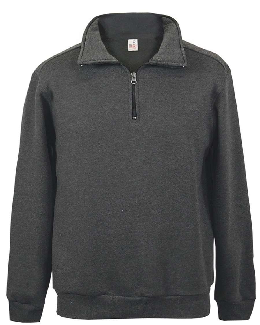 AKWA Men's Cotton Polyester Fleece 1/4 Zip Pullover