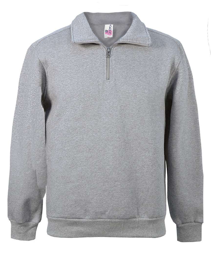 AKWA Men's Cotton Polyester Fleece 1/4 Zip Pullover