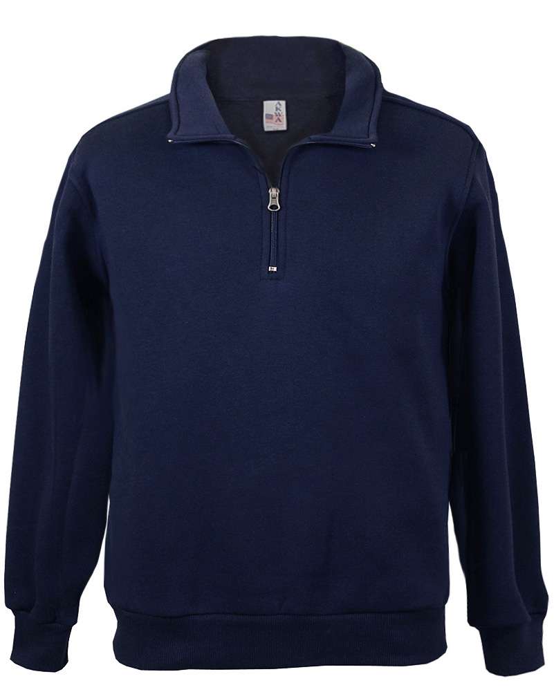 AKWA Men's Cotton Polyester Fleece 1/4 Zip Pullover