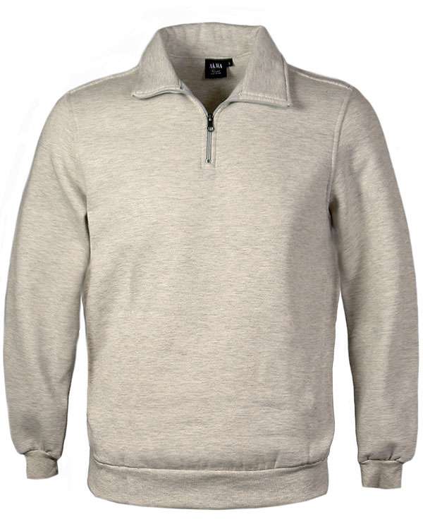 AKWA Men's Cotton Polyester Fleece 1/4 Zip Pullover