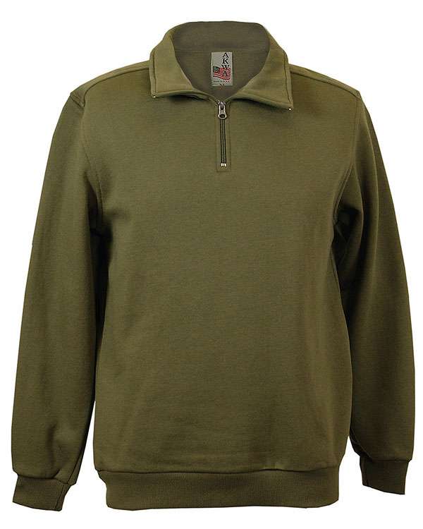 AKWA Men's Cotton Polyester Fleece 1/4 Zip Pullover