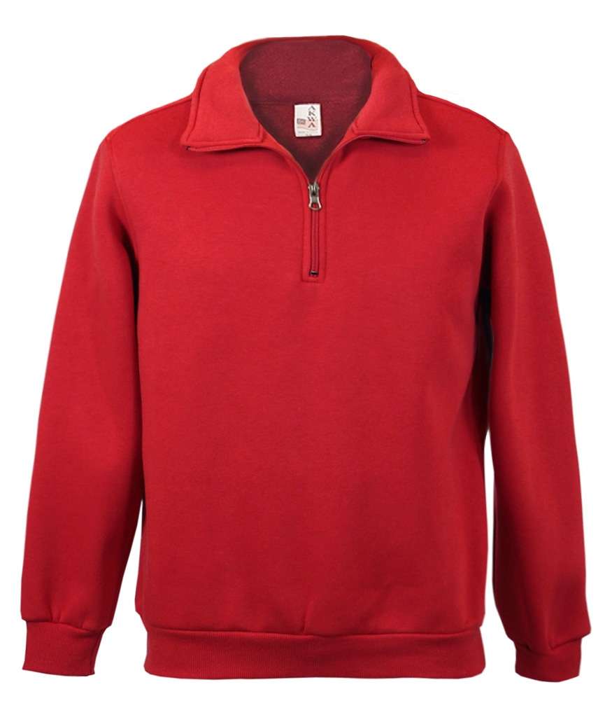 AKWA Men's Cotton Polyester Fleece 1/4 Zip Pullover