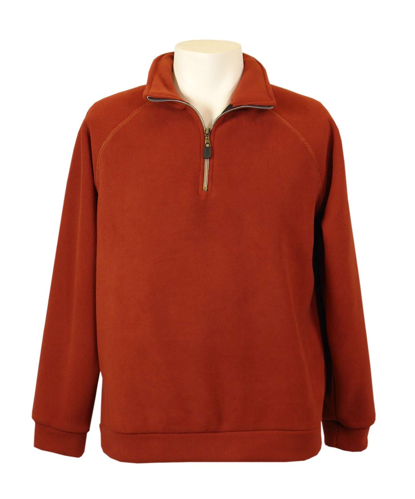 AKWA Men's Corduroy Bonded Fleece 1/4 Zip Pullover