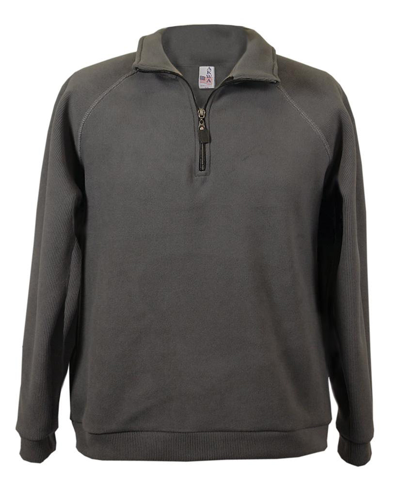 AKWA Men's Corduroy Bonded Fleece 1/4 Zip Pullover